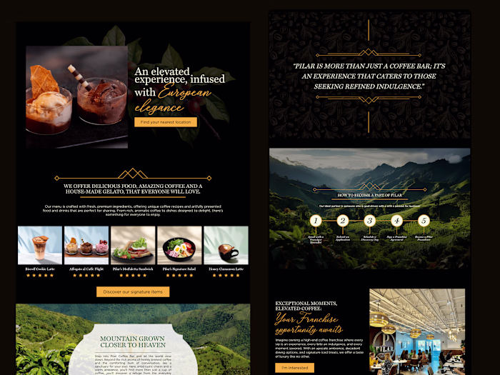 Pilar Coffee Bar – Framer Development