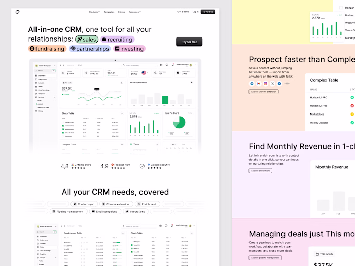 All-In-One CRM Landing Page & SaaS Design
