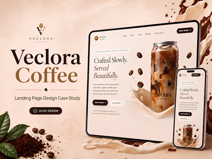 Premium Coffee Brand Website Design for Veclora Café