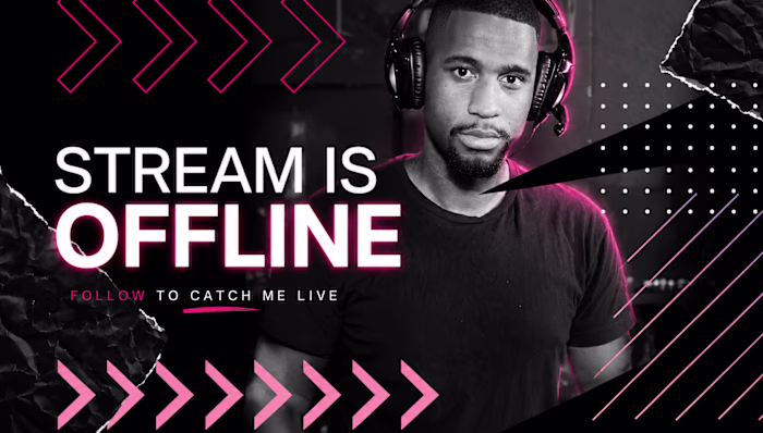 Twitch Offline Banner for Streamers
Esports-style