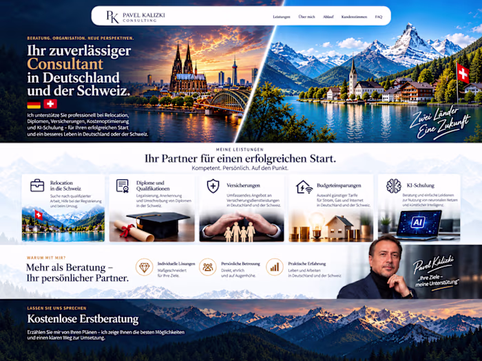 Pavel Kalizki Consulting — From Flyer to Digital Presence