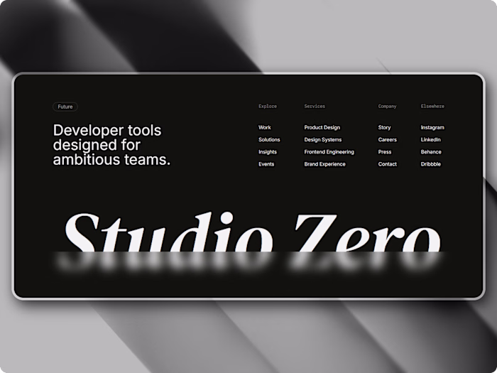Random footer exploration.
Lately, I've been