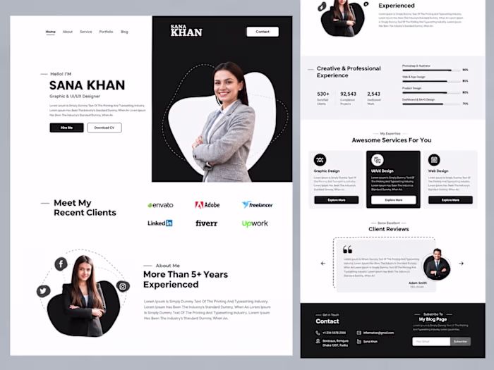 Portfolio Website Template Design on Gohighlevel