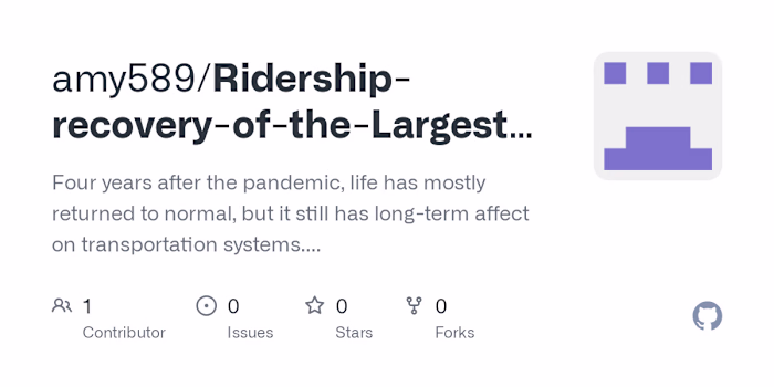 Ridership Recovery Analysis for MTA