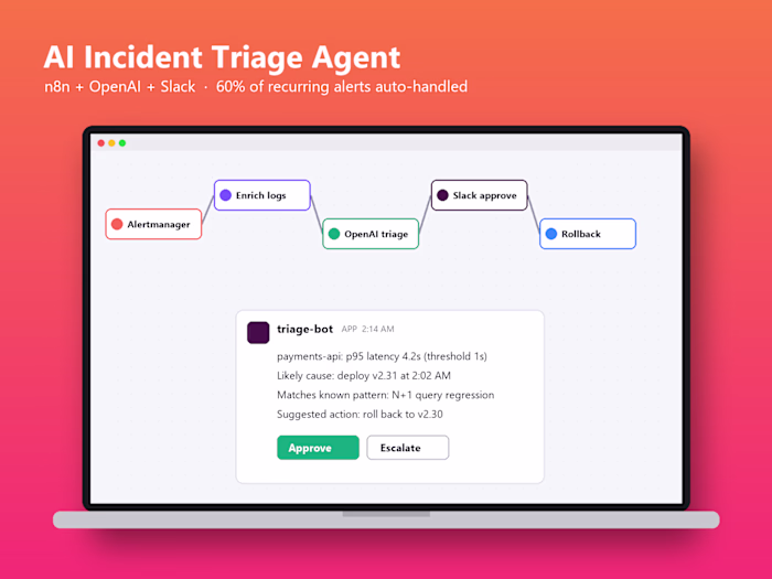 AI incident triage agent for a SaaS platform team (n8n + OpenAI)