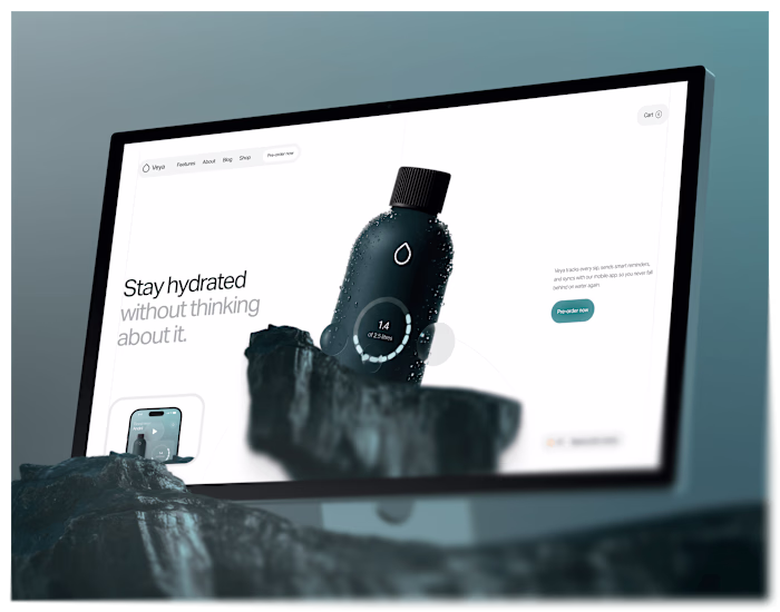 Veya — Smart Bottle, UX/UI & Web Design & Mobile app