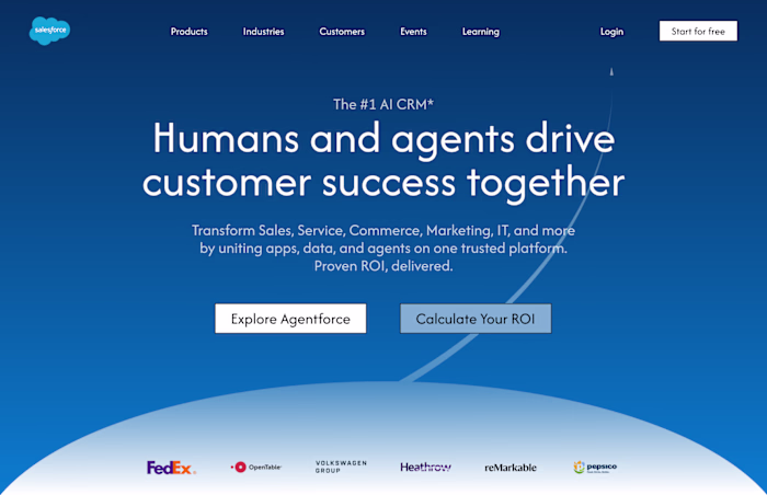 A Salesforce landing page redesign
Some