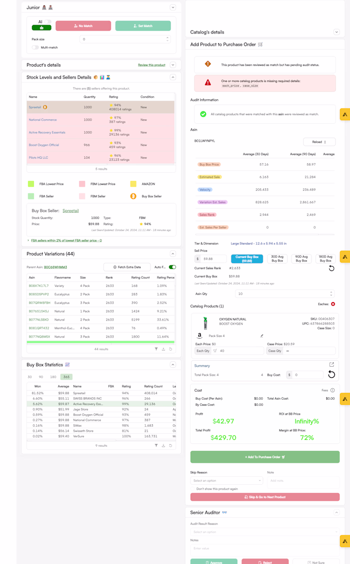 Senior Product Search and Catalog Audit System
