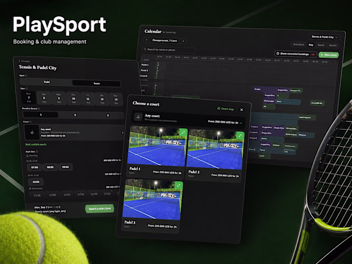 PlaySport — Booking, Club Operations and Finance