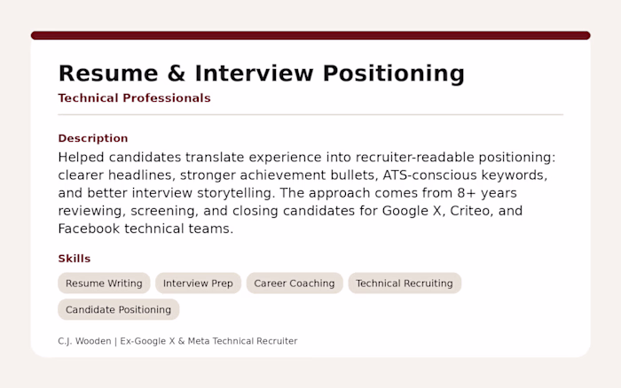Resume & Interview Positioning for