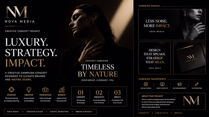 A luxury-focused visual identity and