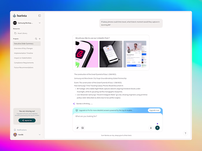 Barista - AI LLM SaaS Dashboard