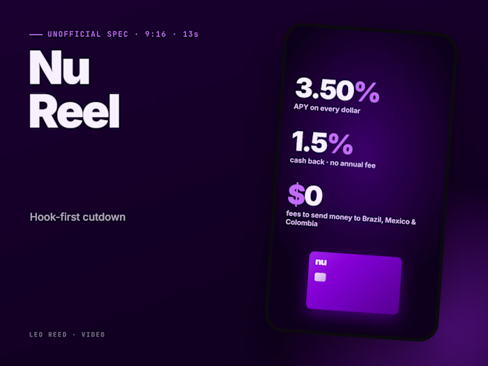 Nu: U.S. Launch Reel (Unofficial Spec)