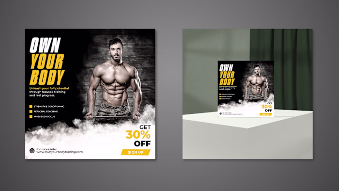Designed a custom fitness promotional