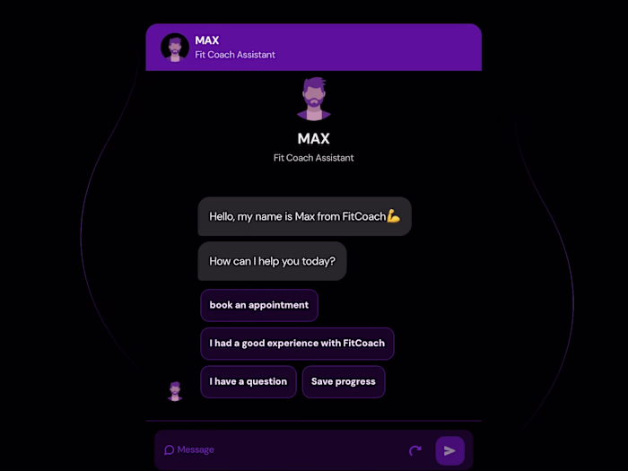 AI customer-support chatbot  for a personal trainer