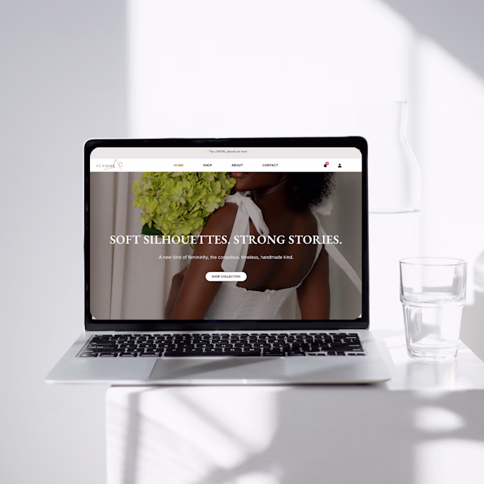 Luxury e-commerce website for a fashion brand