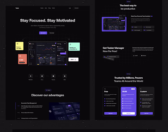 Tascer Managment UI/UX Design | Behance