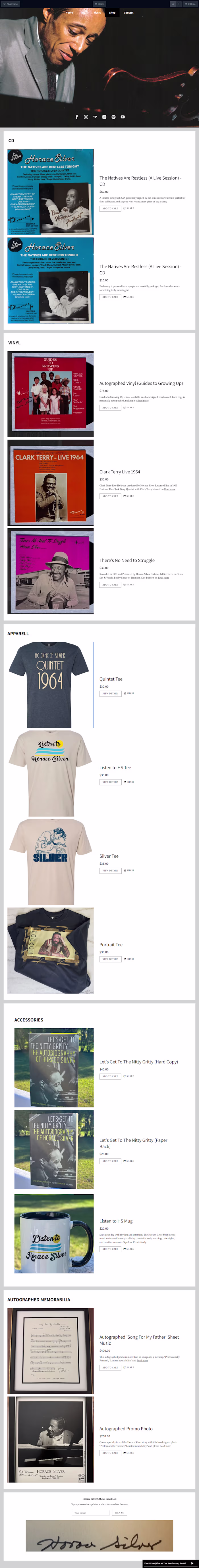 Horace Silver Website
POV: Designed and