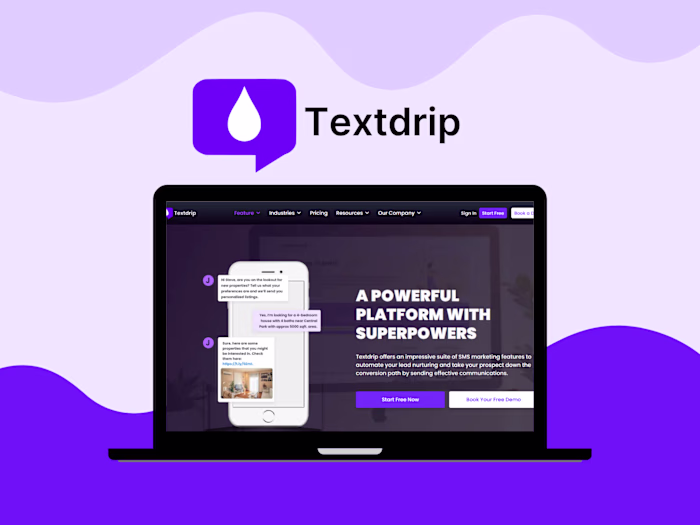 Text Drip Website Design & Development