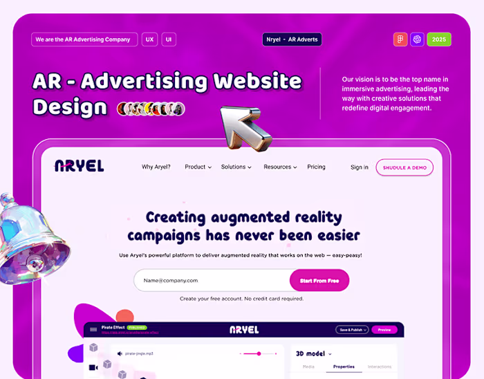 AR Advertising Website Design