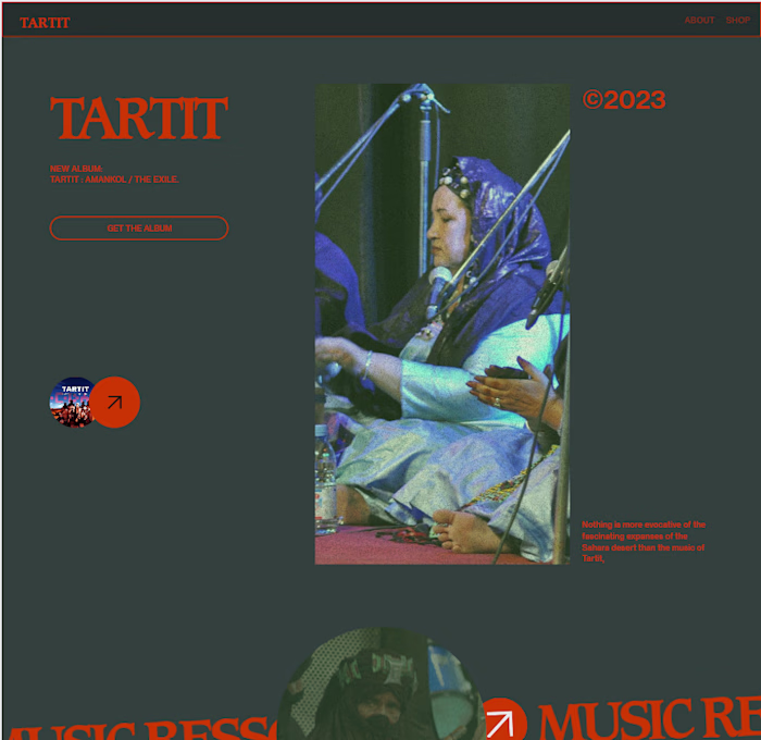 Tartit Tuareg Band Website (Webflow)