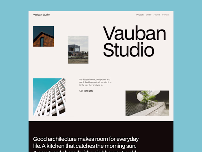 Vauban: Framer Website Template for Architecture Studios