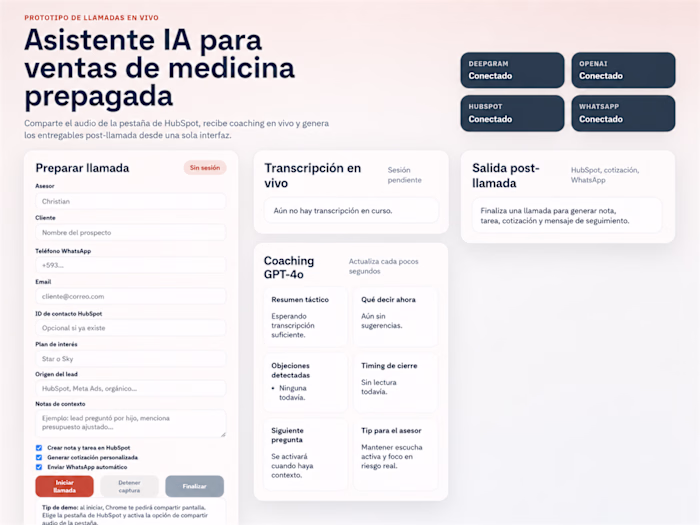 AI Sales Assistant with HubSpot and WhatsApp