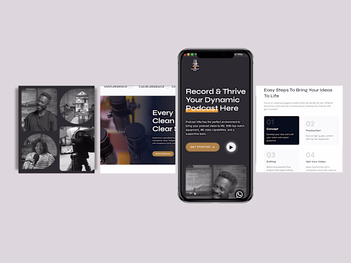 Wordpress web design - Podcast Villa