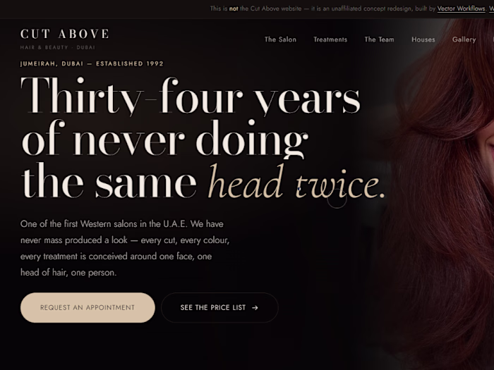 Salon Website Redesign 