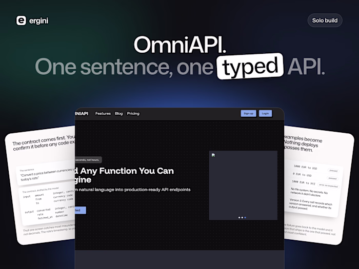 OmniAPI - Typed, deployed functions from one sentence