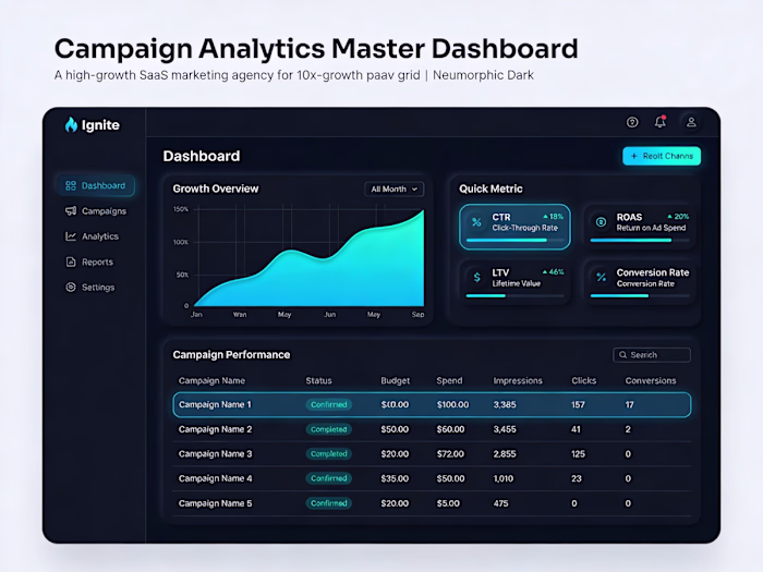Ignite SaaS Analytics Platform Design