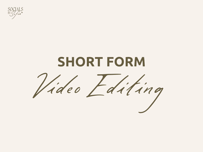 Short-Form Video Editing