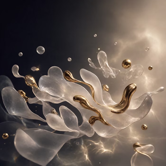 abstract organic shapes made of