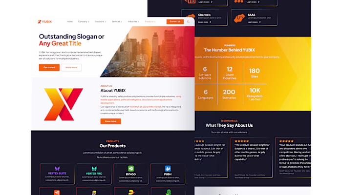 Yubix Solution Website Improvements