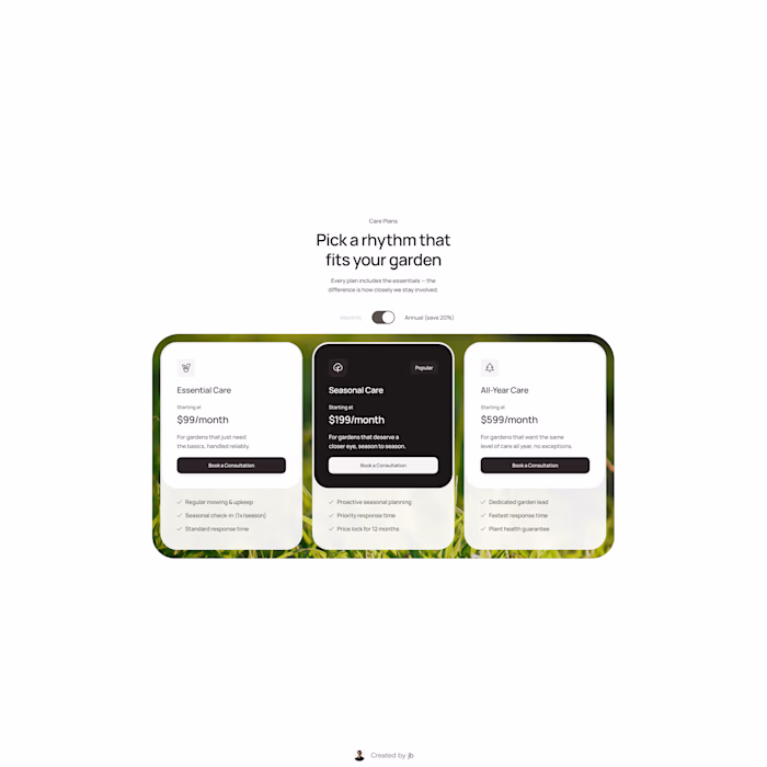 Pricing section