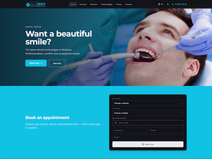 IovuDent — Modern Dental Clinic Website