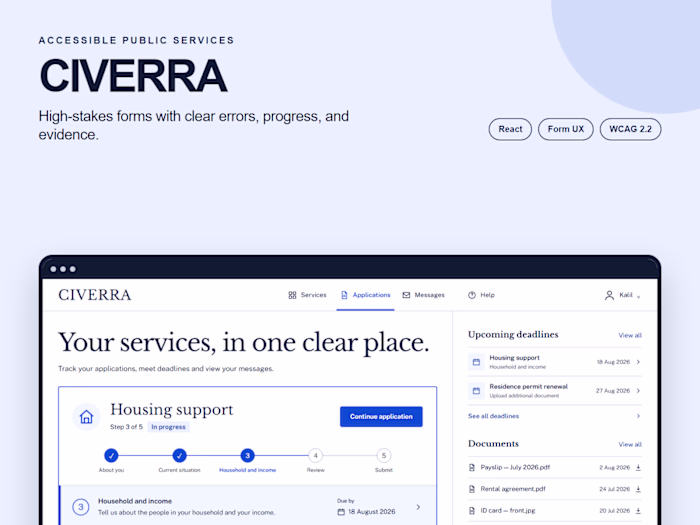 CIVERRA — Accessible Public-Services Application Flow