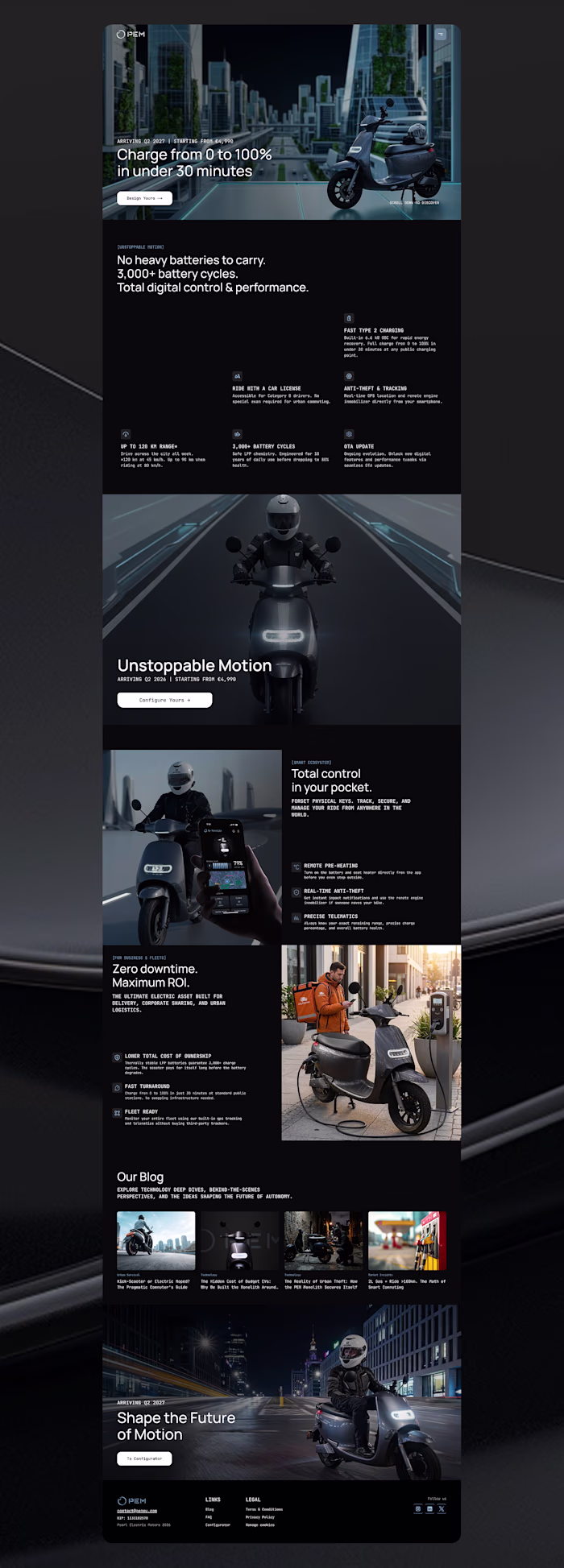 PEM Global - Micro-mobility Landing Page