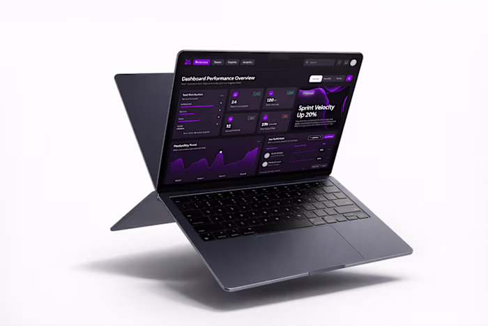 Modern AI Dashboard UI Dark Mode Analytics Interface