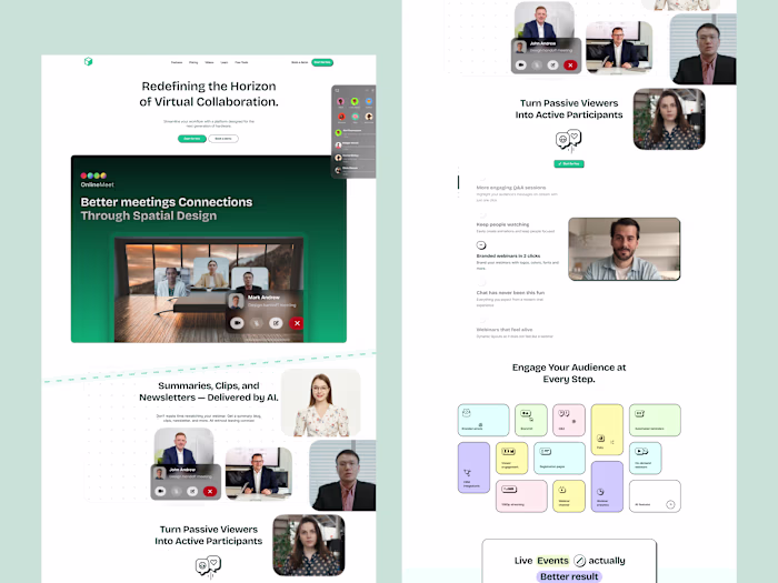 Virtual Collaboration Platform UI Design