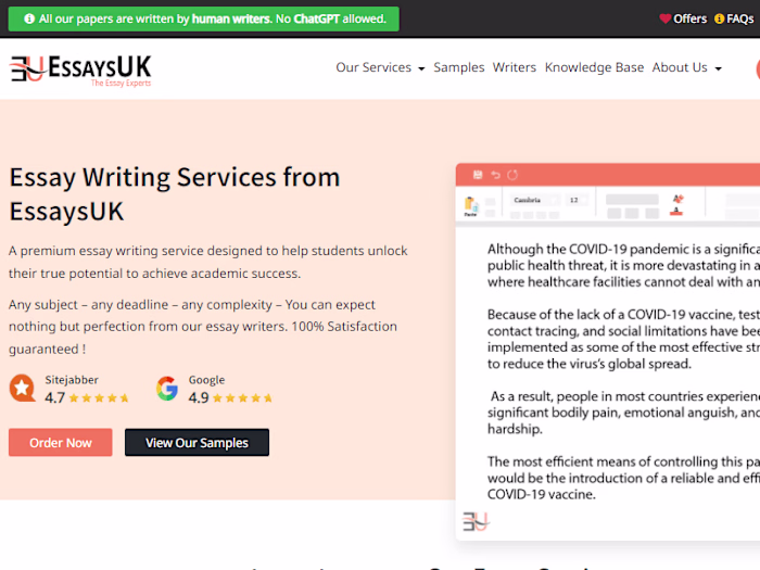Top Essay Writing Services and Essay Writers in UK With Reviews