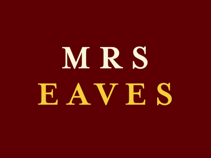 Alternatives to Mrs. Eaves fonts,
