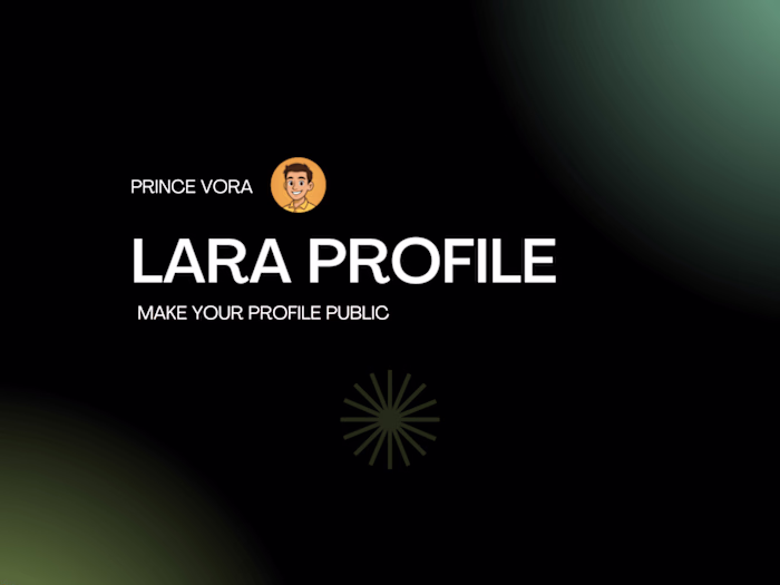 GitHub - princevora/lara-profile: An interactive, user friendly…