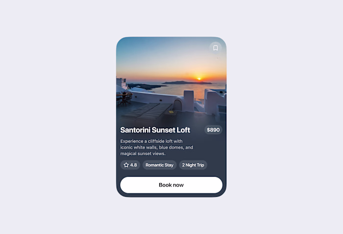 Travel Guide Card UI | Clean Card Design | Travel App
