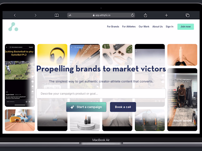 Landing Page - Marketing Site Athlytic.io