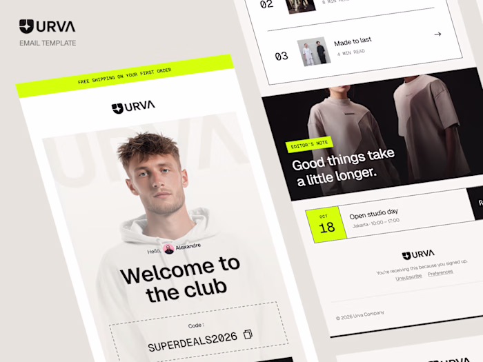 Urva Fashion Email Templates