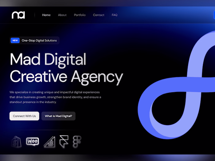 Mad Digital Agency – No-Code Website Built with Framer