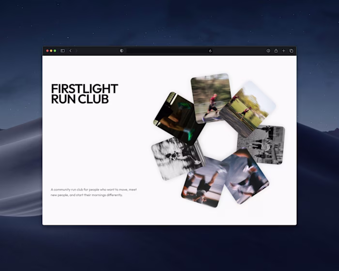 Firstlight Run Club — Framer