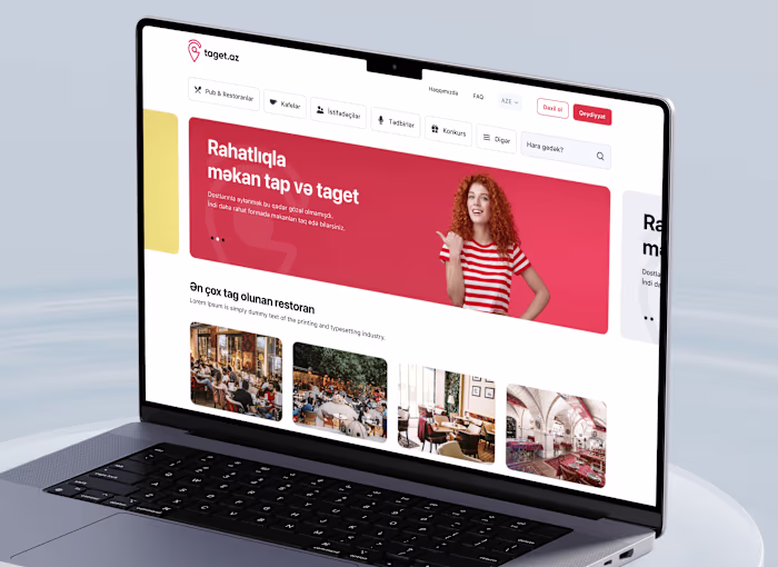 Taget website design