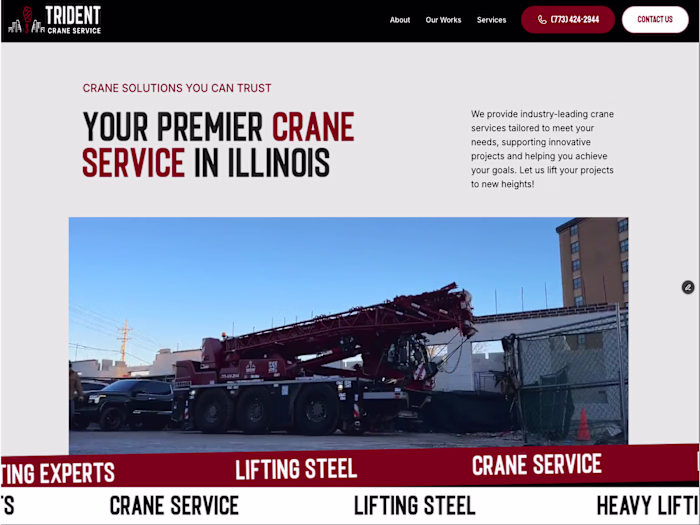 Trident Crane: Framer site for speed to quote